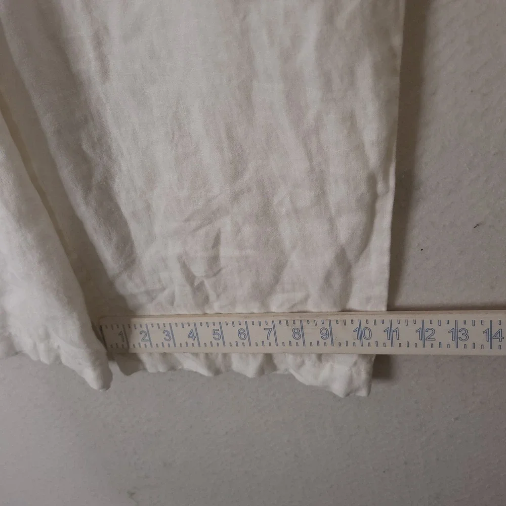 Martin Gordon Linen Shorts Mens Medium White Drawstring Casual Summer Beach